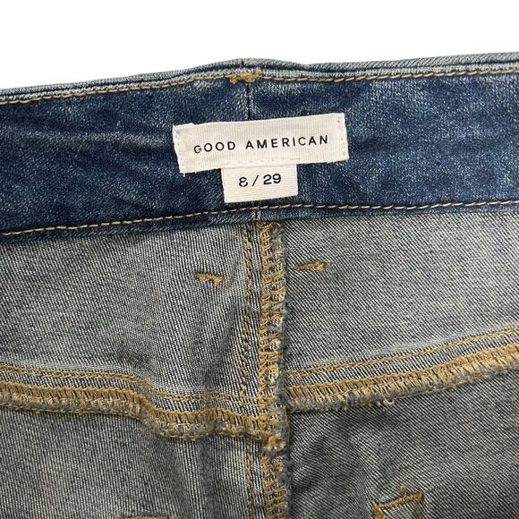 Good American Good Legs Distressed Crop Jeans Womens 8 / 29 - Picture 4 of 8